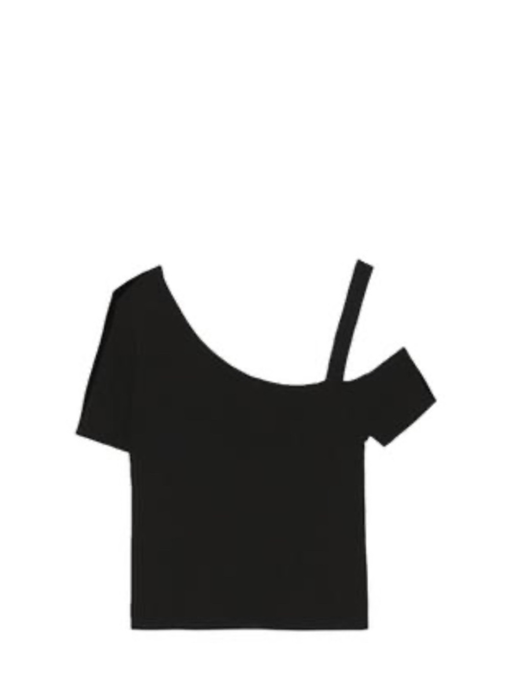 Zara One-Shoulder Black Top